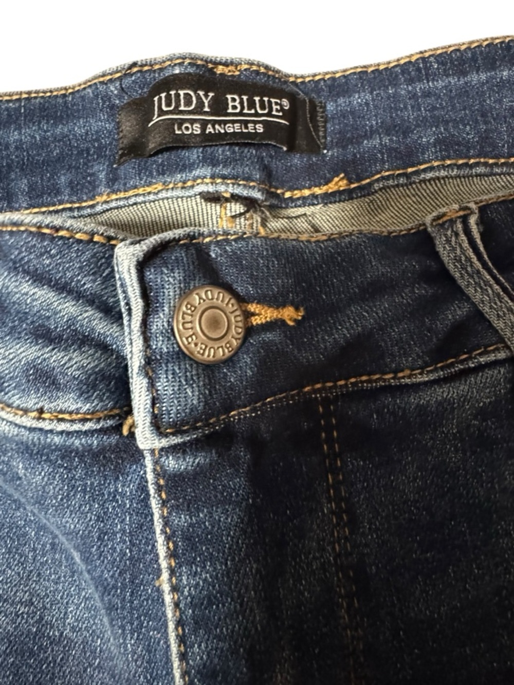 Judy Blue Medium Wash Distressed Denim Jean Shorts - Picture 4 of 6